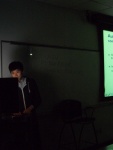 Lin Pan gives his presentation on authenticity in Chinese Food